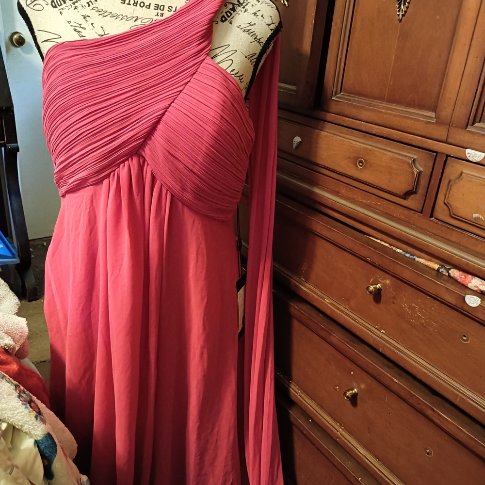 Ever Pretty One-Shoulder Coral Dress